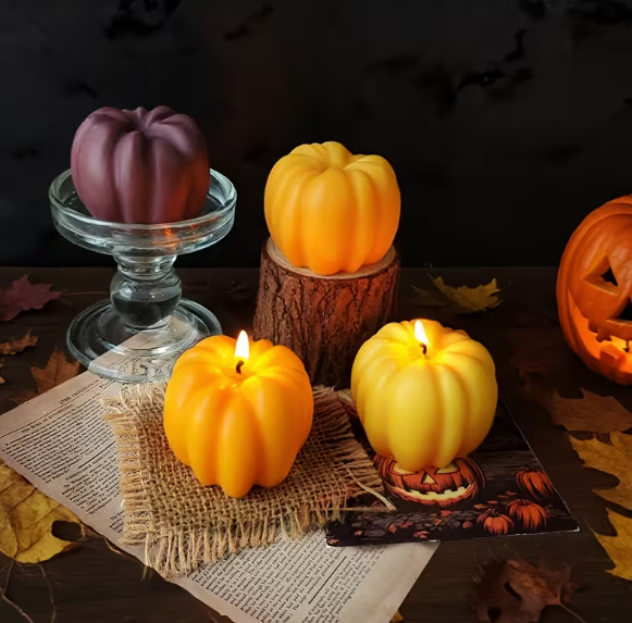 Bakewareind 3D Pumpkin Entremet Cake Candle Silicone Mould, 6 Cavity