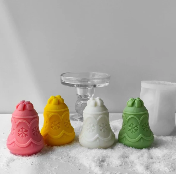 Lyba Moulds Christmas Snowflake Bell Candle Silicone Mould