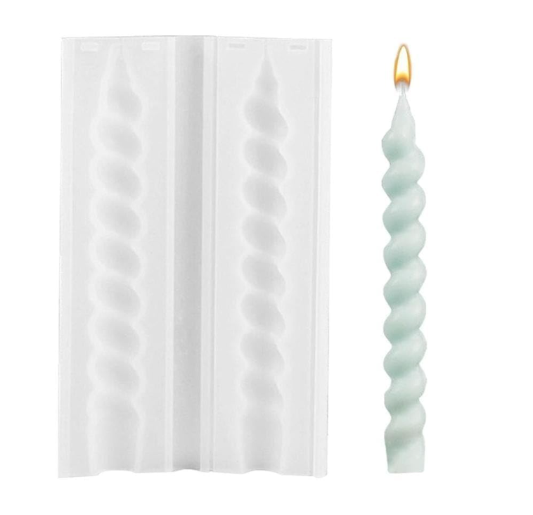 Lyba Moulds Spiral Tall Taper Pillar Candle Silicone Mould