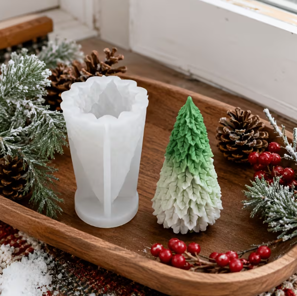 Lyba Mould Pinecone Christmas Tree Candle Silicone Mould