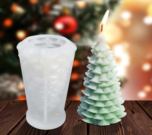 Lyba Moulds 3D Layered Pine Christmas Tree Candle Silicone Mould
