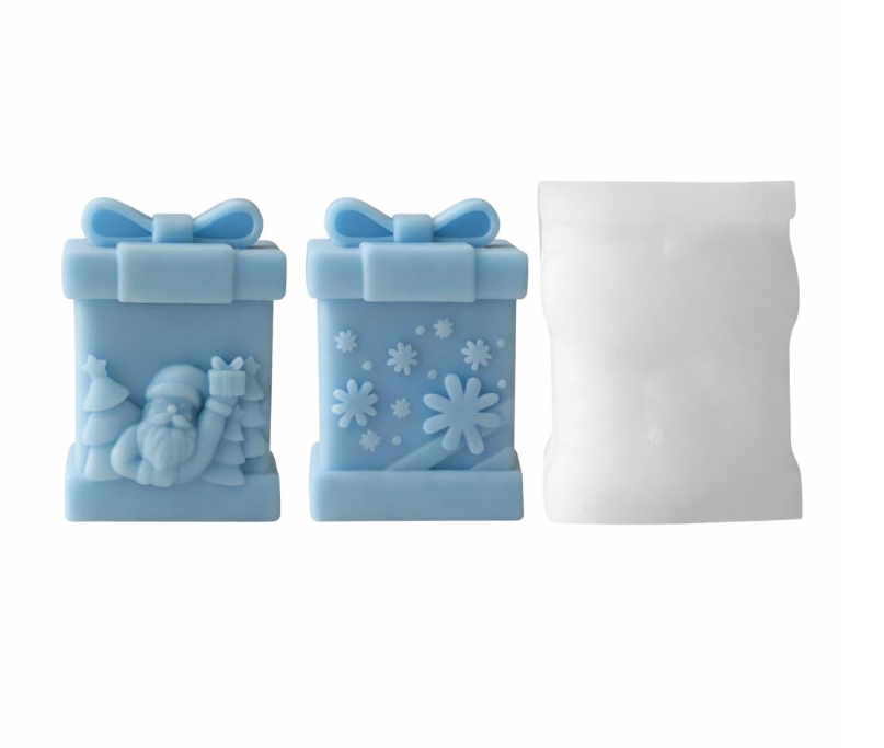 Lyba Moulds 3D Christmas Gift Box Silicone Candle Mould