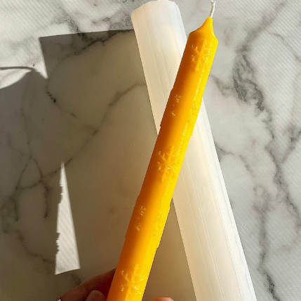 Lyba Moulds Snowflake Taper Pillar Candle Silicone Mould