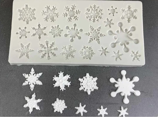 Bakewareind Mini Snowflake Design Chocolate Fondant Silicone Mould