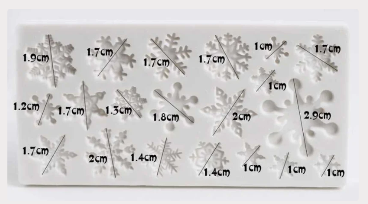 Bakewareind Mini Snowflake Design Chocolate Fondant Silicone Mould
