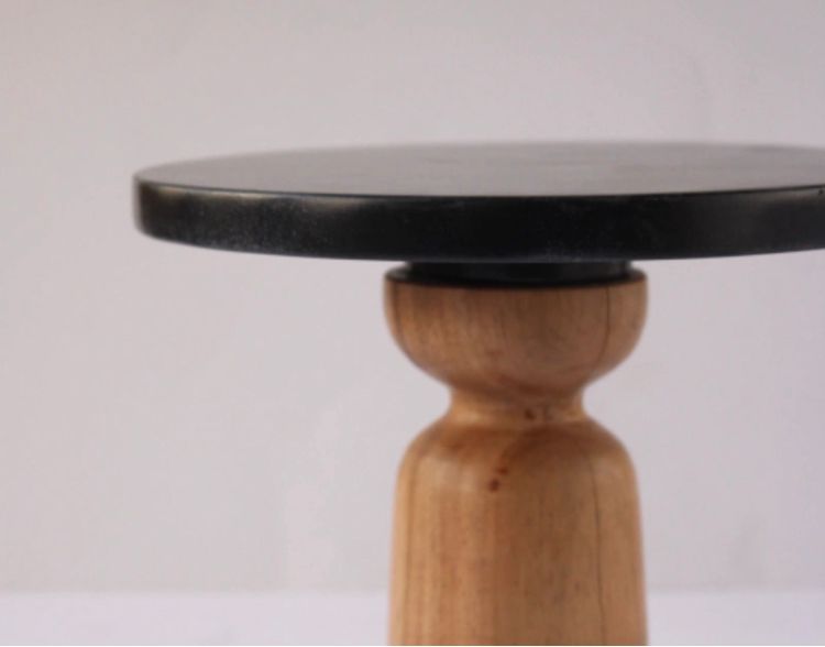 Bakewareind Black Wooden Tall Cake Stand