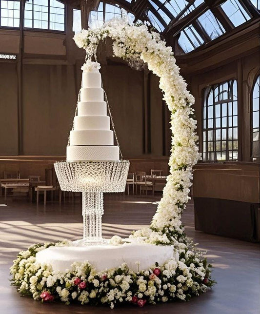 Bakewareind 7 Feet Chandelier Wedding Cake Stand With Crystals