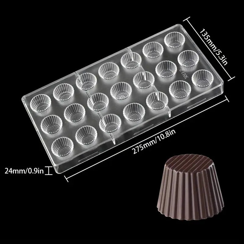 Bakewareind Muffin Tart Design Polycarbonate Chocolate Mould
