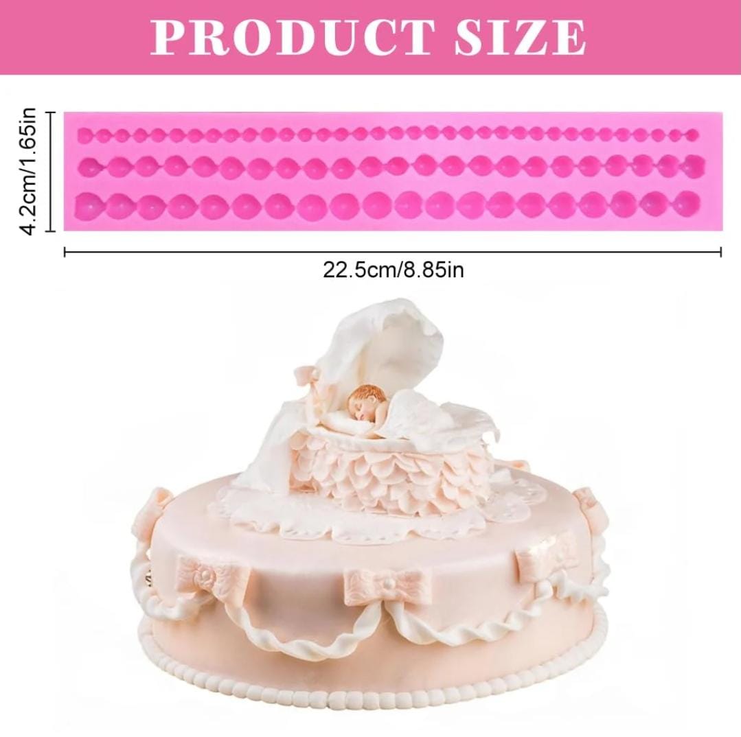 Bakewareind String Pearl Fondant Silicone Mould