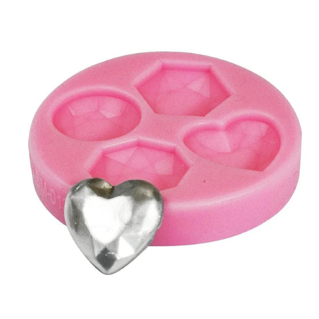 Bakewareind Jewel Gems 4 Shape Design Fondant Silicone Mould