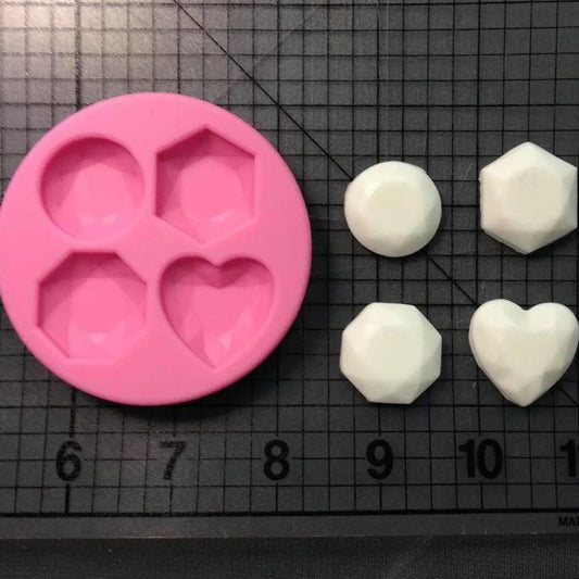 Bakewareind Jewel Gems 4 Shape Design Fondant Silicone Mould