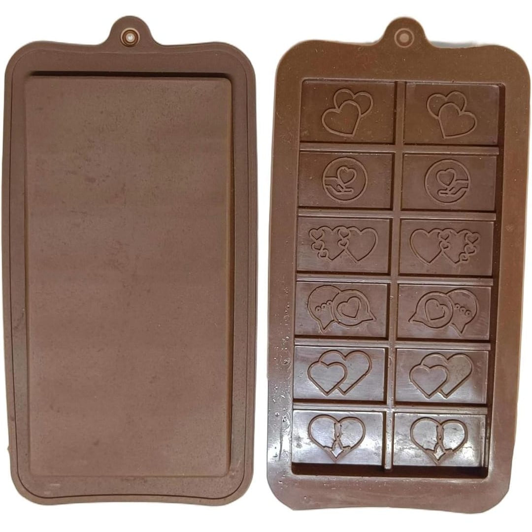 Bakewareind Love Heart Bar Chocolate Bar Silicone Mould
