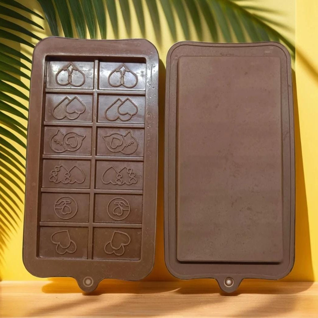 Bakewareind Love Heart Bar Chocolate Bar Silicone Mould