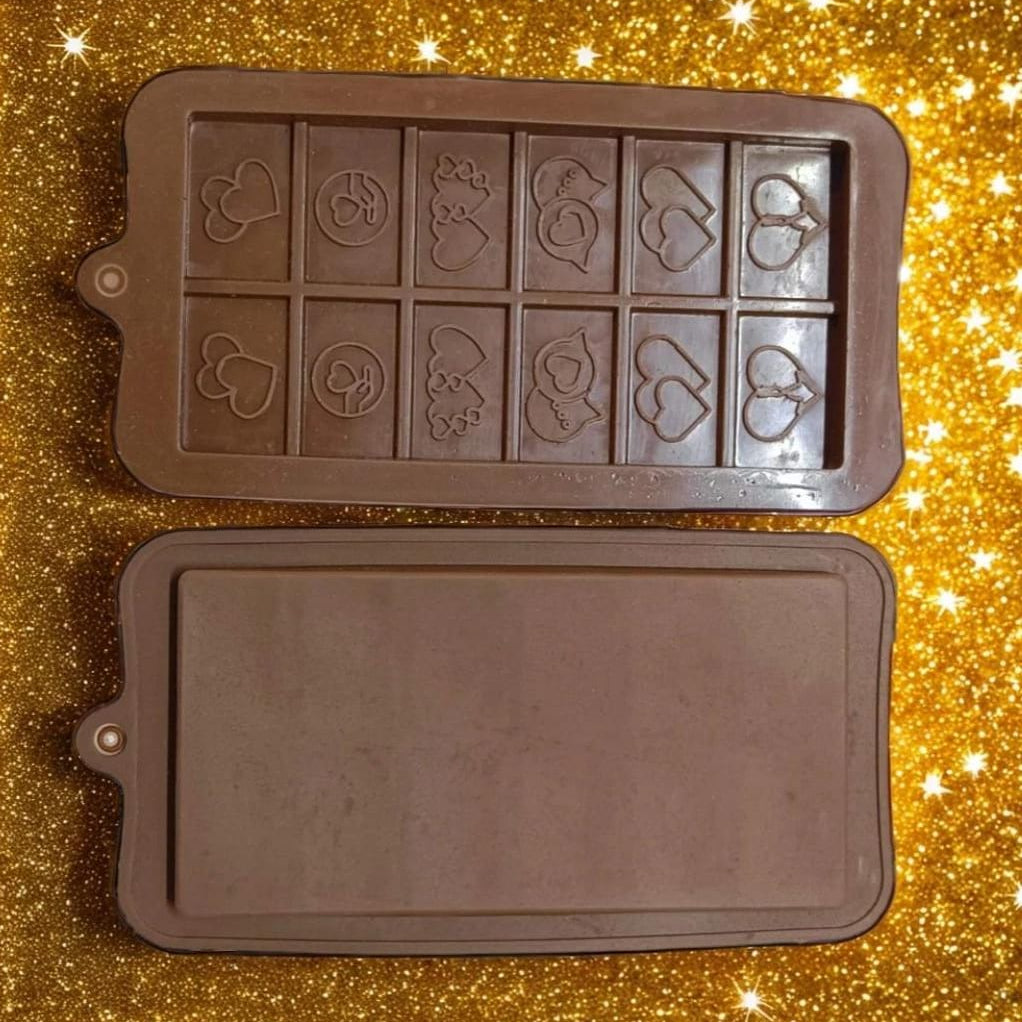 Bakewareind Love Heart Bar Chocolate Bar Silicone Mould