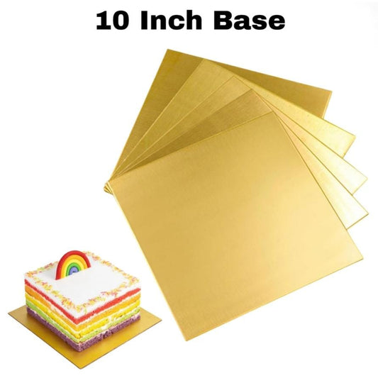 Bakewareind 10 inch MDF Square Cake base, 5pcs set