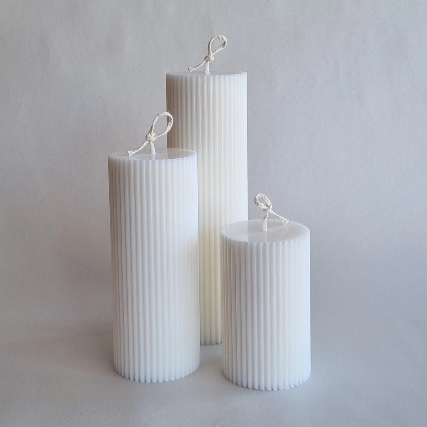 Lyba Mould Vertical Striped Cylindrical Polycarbonate Candle Mould (select Size)