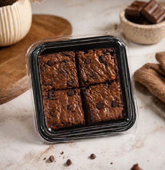 Bakewareind Disposable Square Brownie Box Food Container with Lid ,25pcs