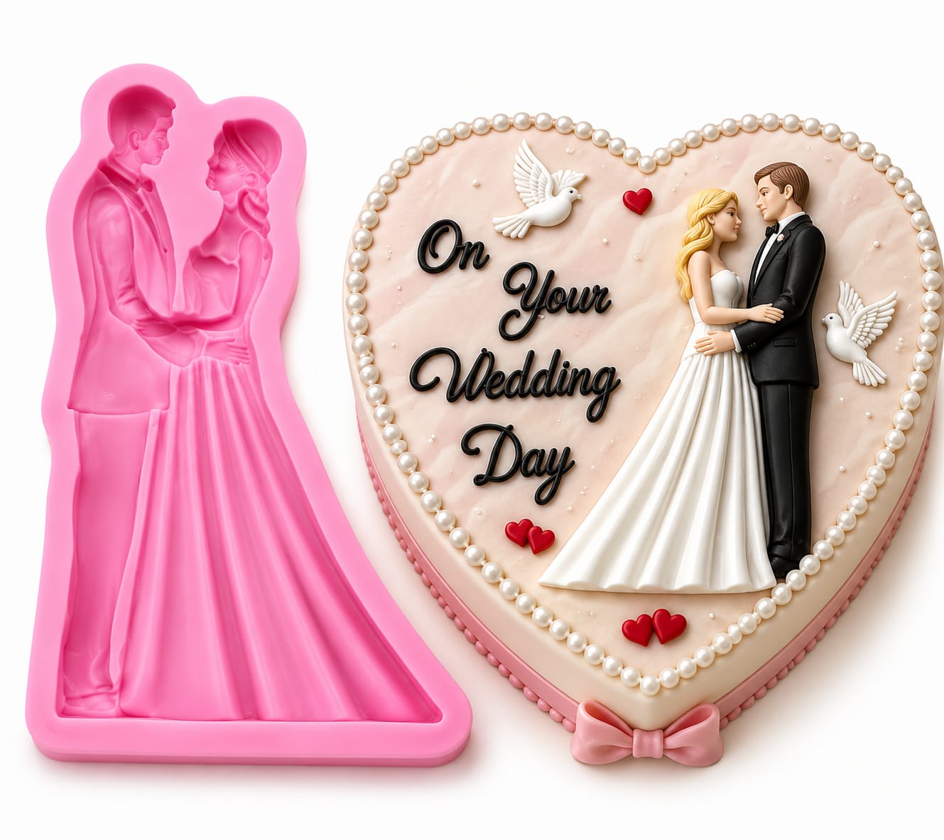 Bakewareind Wedding Couple Chocolate & Fondant Silicone Mould