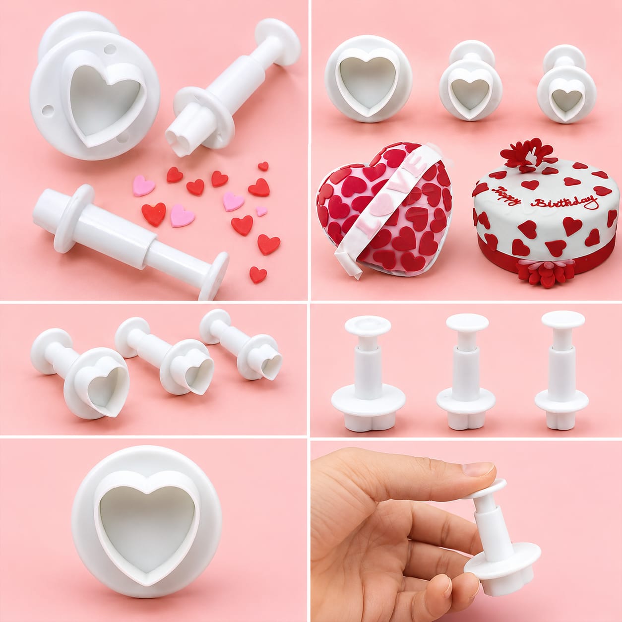 Bakewareind Heart plunger 3pcs set