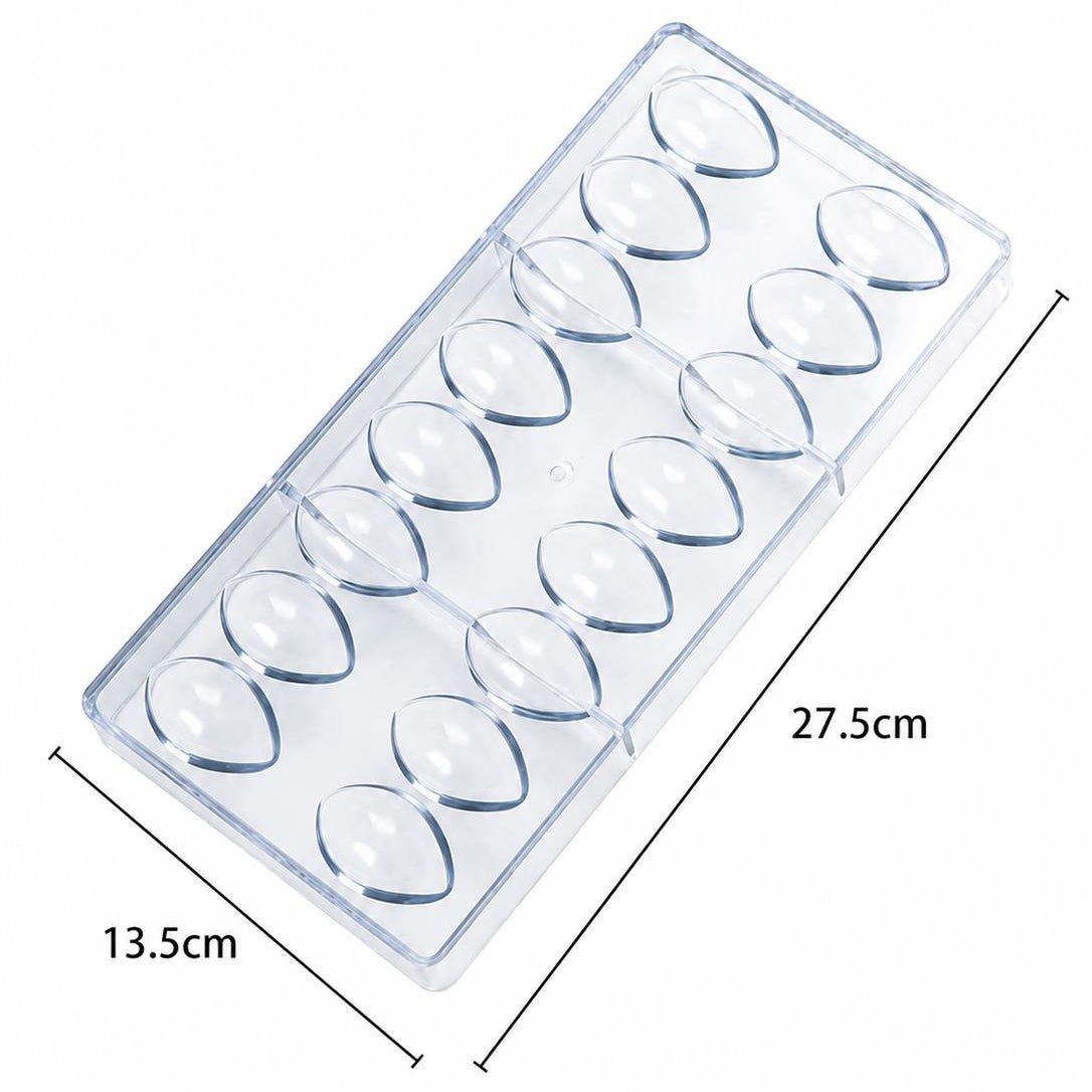 Bakewareind Quenelle Polycarbonate Chocolate Mould, 16 Cavity