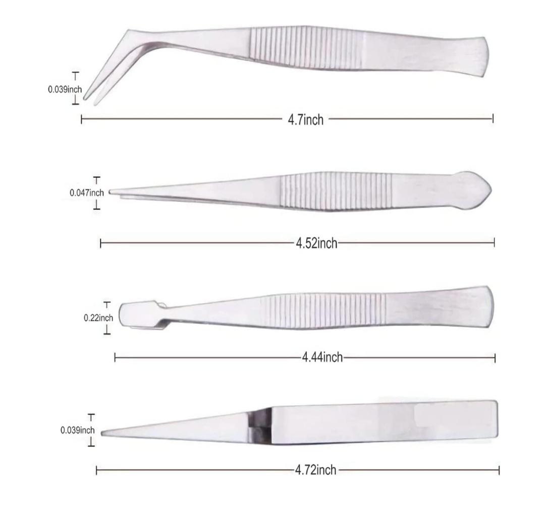 Bakewareind 4 Piece Stainless Steel Tweezers Set Baking Tool And Accessories