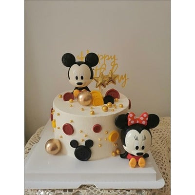 Bakewareind Mickey and Minnie Mouse Toy Cake Topper, 2 pcs