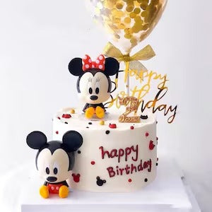 Bakewareind Mickey and Minnie Mouse Toy Cake Topper, 2 pcs