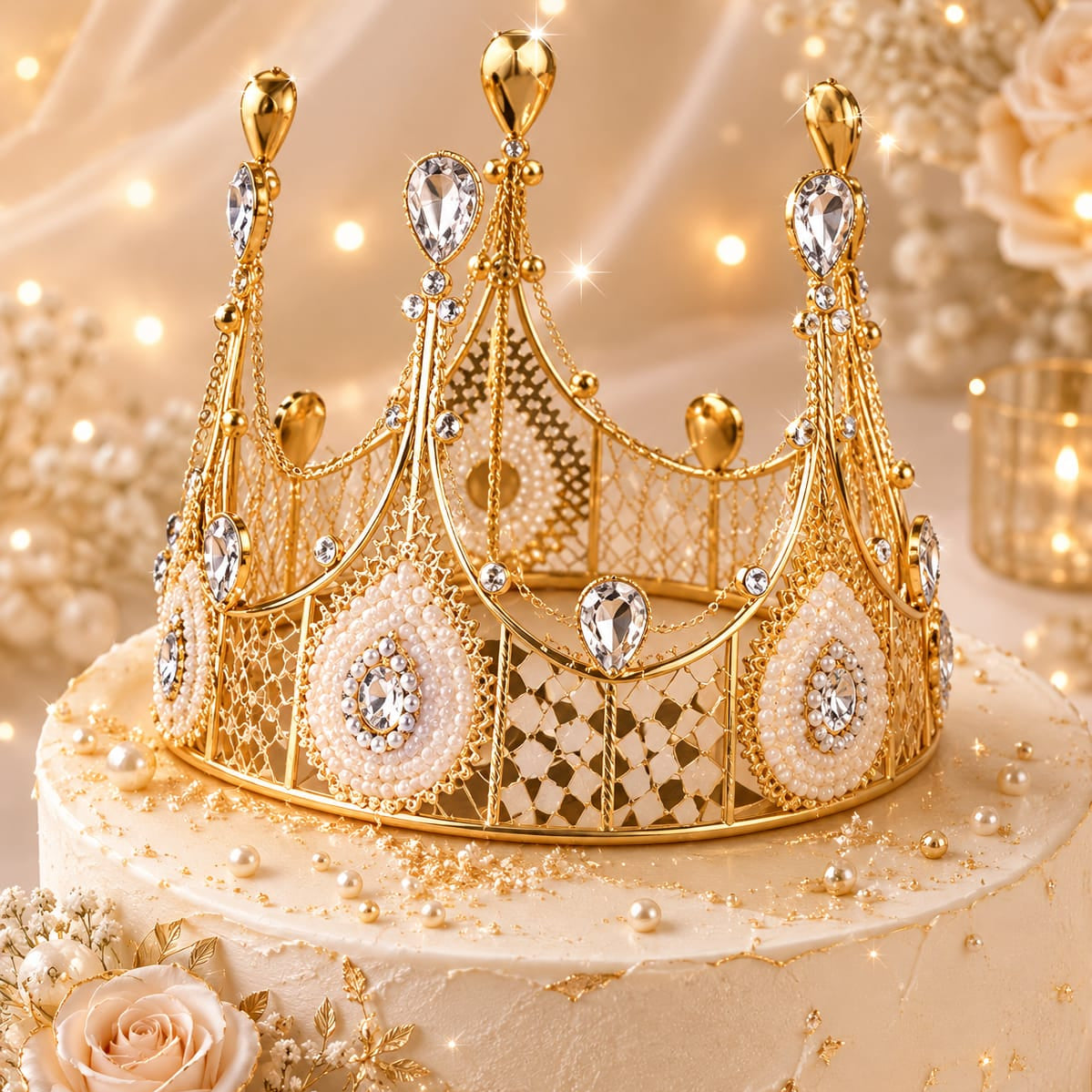 Bakewareind Diamond Crown Tiara Cake Topper