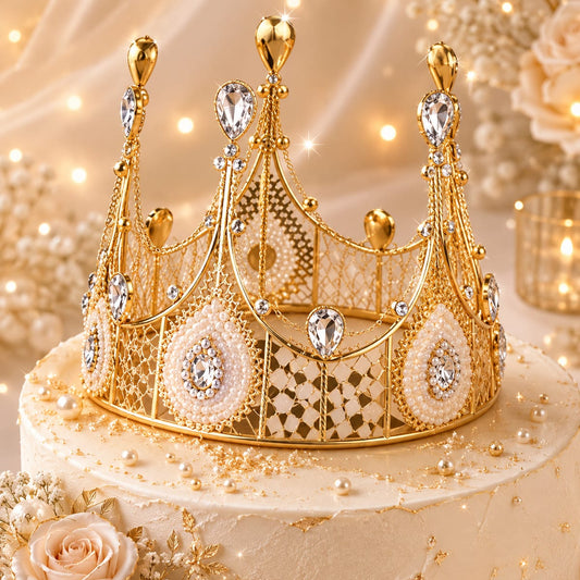 Bakewareind Diamond Crown Tiara Cake Topper