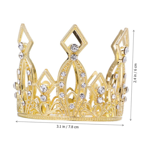 Bakewareind Golden Crystal Crown Tiara Cake Topper
