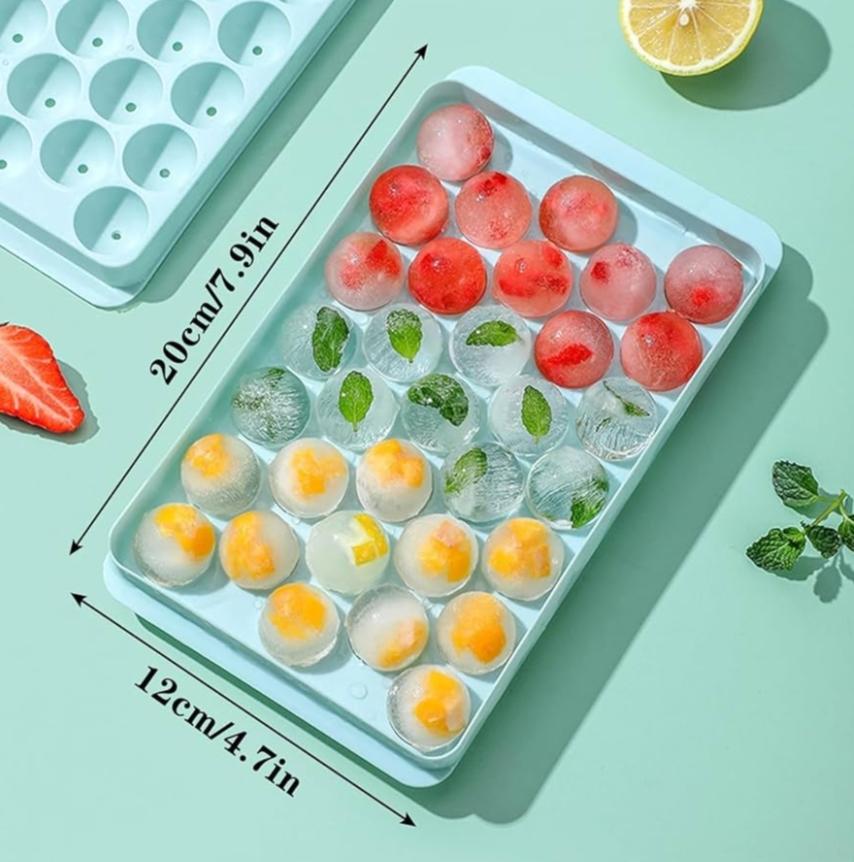 Bakewareind Mini Sphere Ice Cube Plastic Mould, 33 Cavity