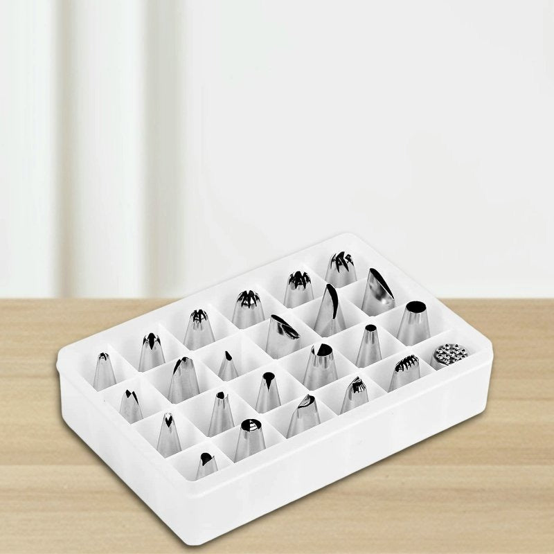Bakewareind 24 PCS Stainless Steel Cake Icing Nozzle Set