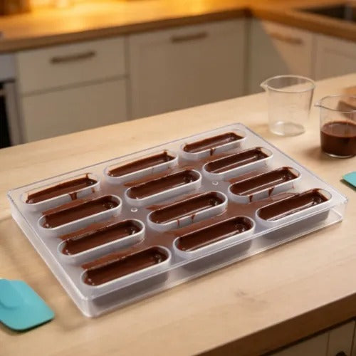 Bakewareind Stick Chocolate polycarbonate Mould, 12 Cavity