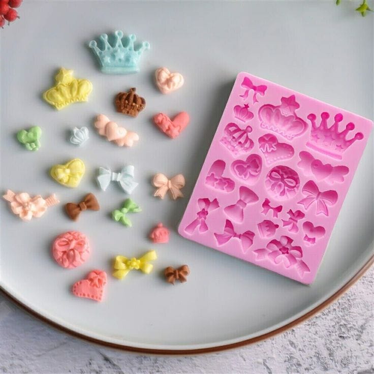 Bakewareind Crown Tiara And Bow Silicon Fondant Mould