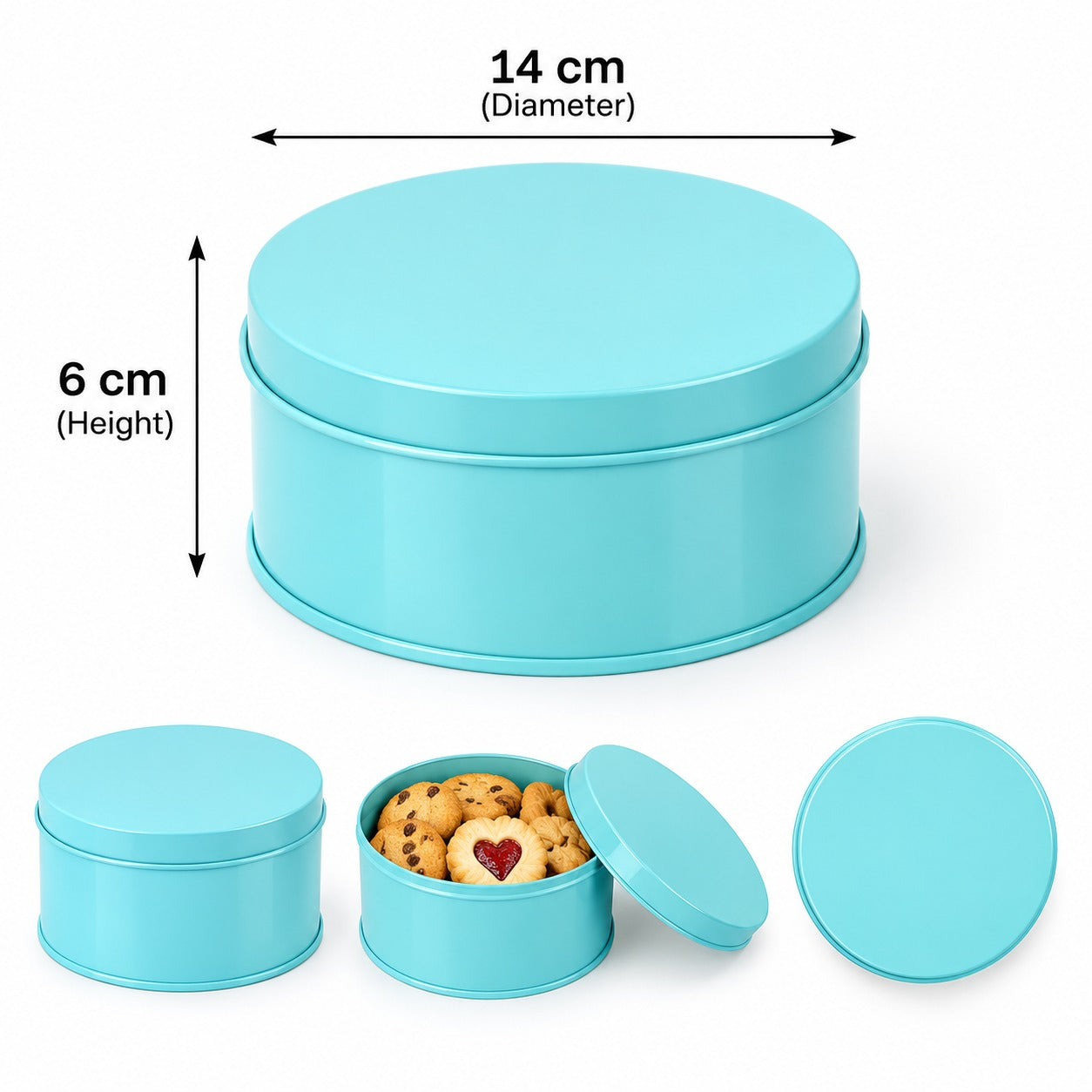 Bakewareind Round Metal Dream Cake Tins Boxes With Lids