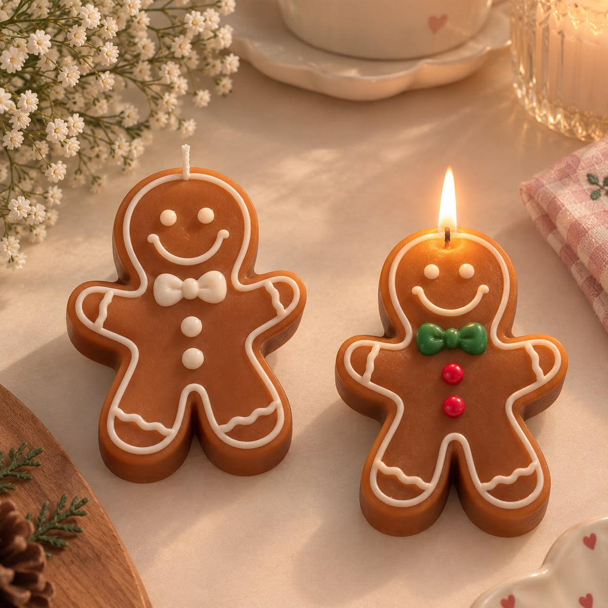 Lyba Moulds Christmas Gingerbread Man Silicone Candle Mould