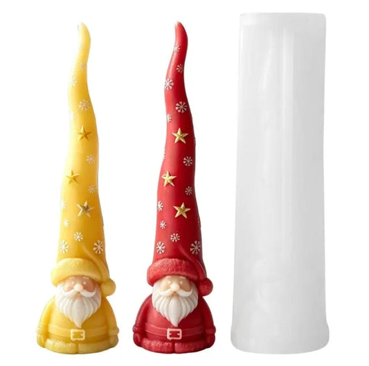 Lyba Moulds 3D Christmas Gnome  Candle Silicone Mould