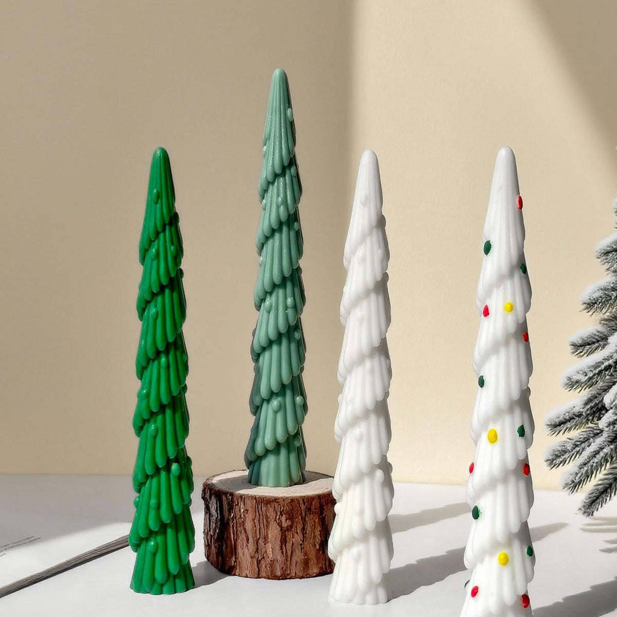 Lyba Moulds Christmas Tree Taper Pillar Silicone Candle Mould