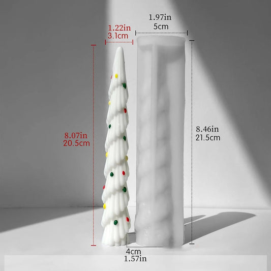 Lyba Moulds Christmas Tree Taper Pillar Silicone Candle Mould