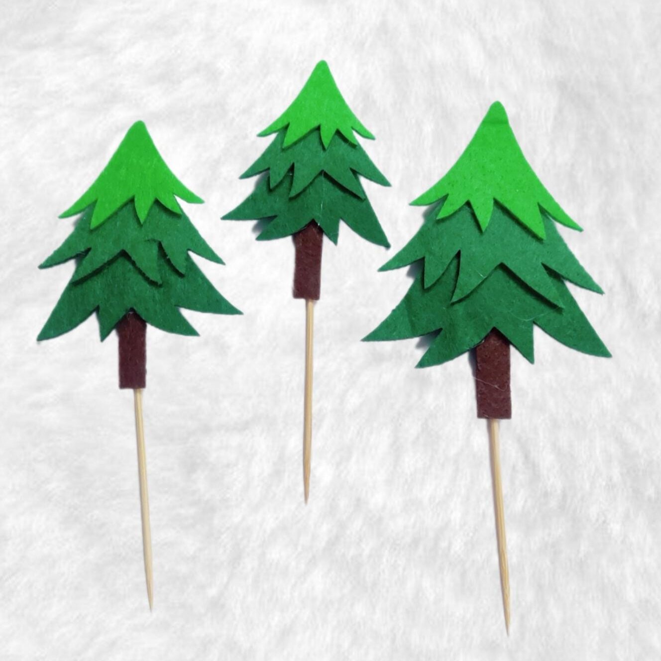 Bakewareind Christmas Tree Cake Decoration Cake Topper,3pcs (Select color)