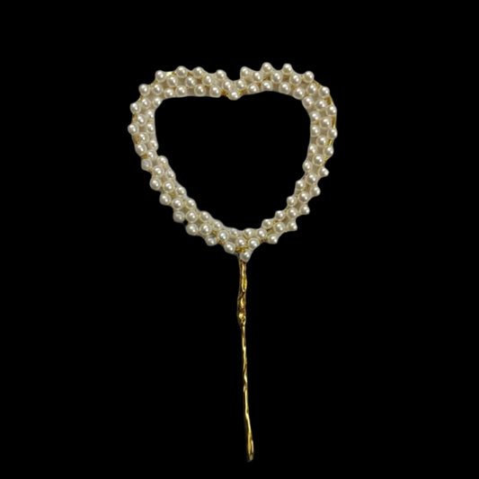 Bakewareind Pearl Heart Cake Decoration Cake Topper