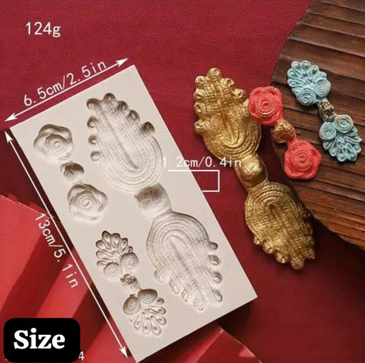 Bakewareind Vintage Baroque  Border Silicone Fondant Cake Mould