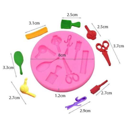Bakewareind Makeup Fashion Hair Hairdressing Stylist Silicone Mould Sugarcraft