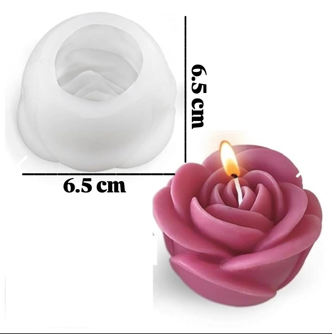 Lyba Moulds 3D Rose Flower Candle Silicone Mould