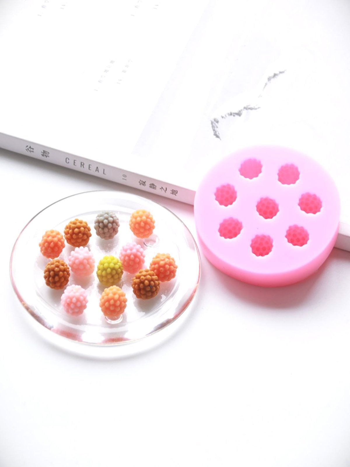 Bakewareind Raspberry Berry Fondant Chocolate Cake Silicone Mould, 9 cavity