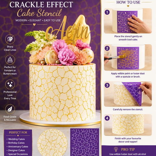 Bakewareind Animal Print Mesh Cake Decorating Stencil Reusable