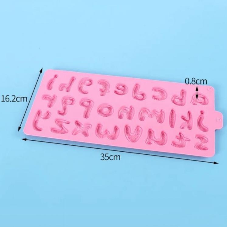 Bakewareind Stylish Lowercase Alphabet Silicone Chocolate Cake Mould