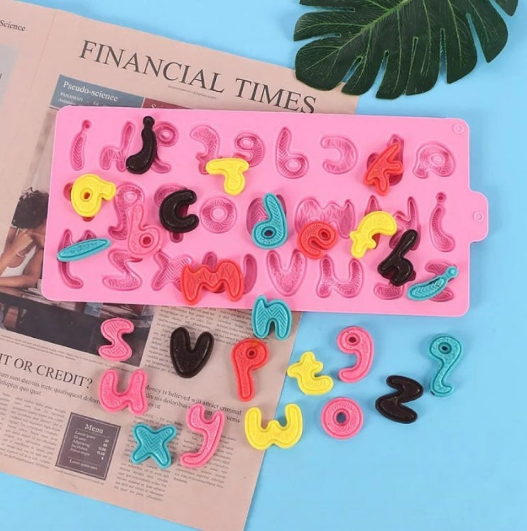 Bakewareind Stylish Lowercase Alphabet Silicone Chocolate Cake Mould