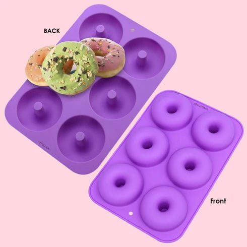 Bakewareind Donut Silicone Chococlate Mould, 6 Cavity