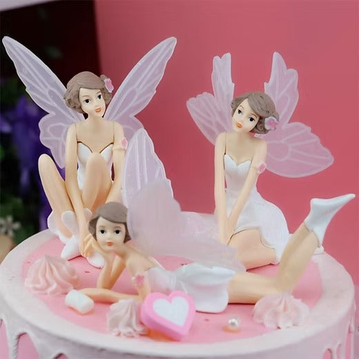 Bakewareind Angel Fairy Doll  Cake Topper, 3 Pcs